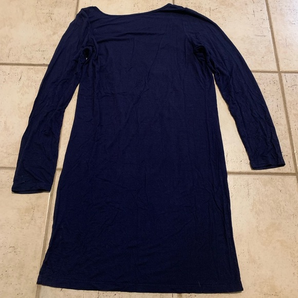 💜 Le Chateau Long Sleeve Mini Dress - Navy Blue - Women's XXL - Picture 4 of 7